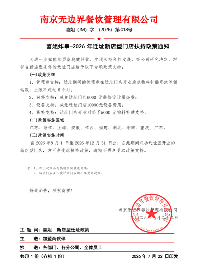 新店型迁址政策预览